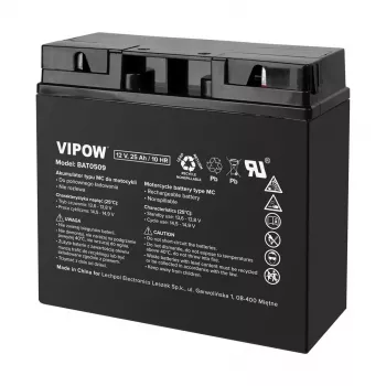 VIPOW μπαταρία τύπου MC για μοτοσυκλέτες 12V 25Ah