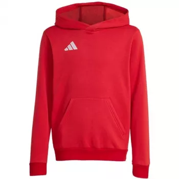 Παιδικό φούτερ με κουκούλα adidas Entrada 26 Hoody κόκκινο JZ6568 128cm
