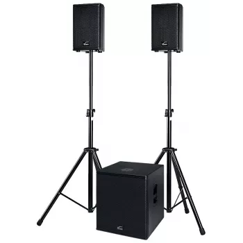 ACT SOL8SISAS Solton ACT SAT Ενεργό σύστημα PA 2.1 1000W RMS με υπογούφερ 15 ιντσών και δορυφόρους 8 ιντσών