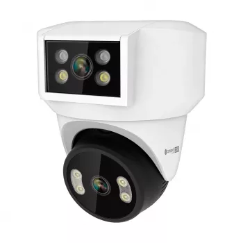 KRUGER & MATZ Κάμερα WiFi Kruger&Matz Connect C180 2x Φακός PTZ 360° 2K Tuya Smart Life Χρώμα στη Νύχτα Ήχος AI