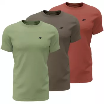 Ανδρικό T-shirt 4F M4480 πράσινο, καφέ, μπορντό 4FWSS26TTSHM4480 90S 2XL