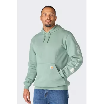 Carhartt Iconic K288 Logo φούτερ με κουκούλα GREEN SLATE