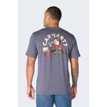 Carhartt Irvine Grill μπλουζάκι BLUESTONE