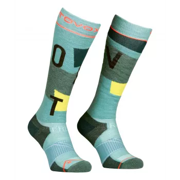 Ortovox Freeride Long Socks Cozy γυναικείες χιονοδρομικές κάλτσες - ice waterfall