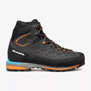 Scarpa Zodiac Tech GTX ορειβατικά παπούτσια, GORE-TEX Performance Comfort, δέρμα Perwanger, σόλα Vibram-Mont, Anthracite/Tonic Orange, EU 44