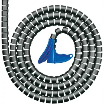 HellermannTyton 161-64301 Spiralflex SFPP Σπιράλ σωλήνας, πολυπροπυλένιο, μαύρο, 10 mm εξωτερική διάμετρος, 25 m μήκος, -60 έως 110 °C