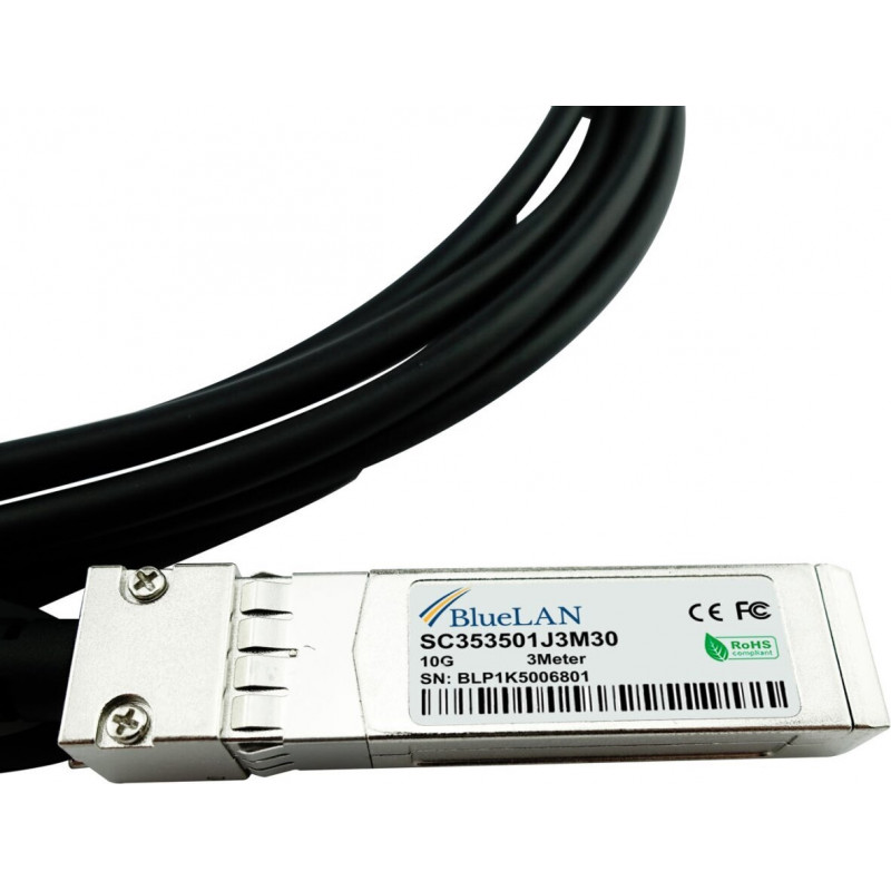 BLUELAN BlueOptics 10GBASE-CR SFP+ Καλώδιο Χαλκού Direct Attach 1m Industrial SC353501J1M30IN