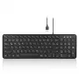 Perixx PERIBOARD-213 DE B Ενσύρματο πληκτρολόγιο USB, γερμανική διάταξη (QWERTZ), διακόπτες ψαλιδιού, Μαύρο