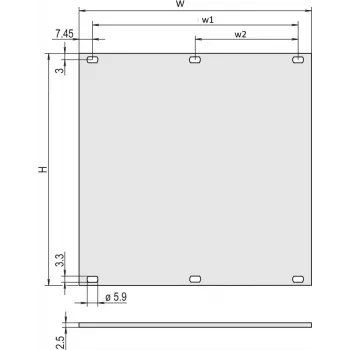 SCHROFF 4U 42HP αλουμινένια μπροστινή πλάκα, ανοδιωμένη/χρωματισμένη, τοποθέτηση rack 19 ιντσών 30847463