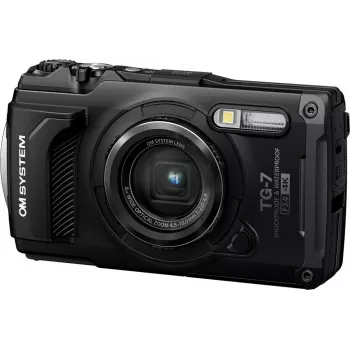 OM System Tough TG-7 Μαύρη Ανθεκτική Compact Φωτογραφική Μηχανή, 12 MP, 4K Video, Αδιάβροχη 15m
