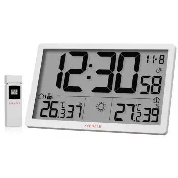 KIENZLE Jumbo NEO LCD Επιτοίχιο ρολόι καιρού Λευκό