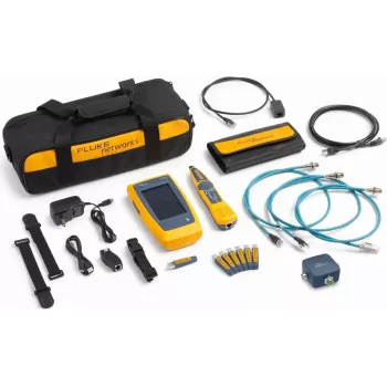 Fluke Networks LinkIQ Duo Industrial Ethernet κιτ ελεγκτή καλωδίων και δικτύου με προσαρμογείς M12, PoE, έως 10 Gb/s, Li-Ion, CAT 3-8 6029135