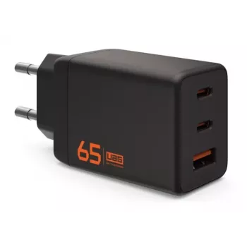 UAG SRGE 65W GaN φορτιστής τοίχου - 2x USB-C, 1x USB-A, μαύρο