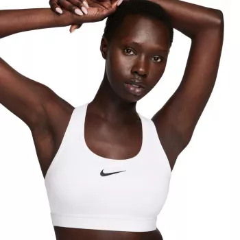 Nike Swoosh Medium Support Αθλητικό Σουτιέν Λευκό XL