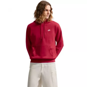 Nike Club Fleece ανδρικό Sweatshirt με στρογγυλή λαιμόκοψη κόκκινο S