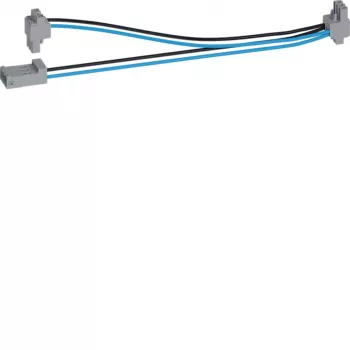 Hager σετ καλωδίου Y-splitter 2x200mm KU9S20YE μαύρο/μπλε 1 βύσμα αρσενικό σε 2 υποδοχές θηλυκές
