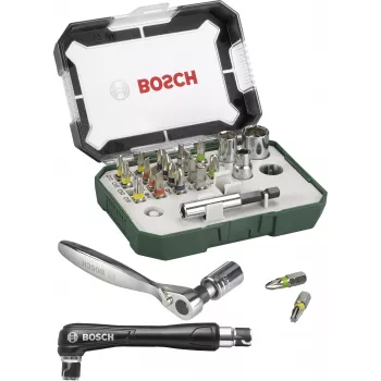 Bosch Accessories Promoline 2607017392 σετ 27 τεμ. μυτών κατσαβιδιού με μύτες ίσιες, Phillips, Pozidriv, εσωτερικές και Torx σε θήκη αποθήκευσης