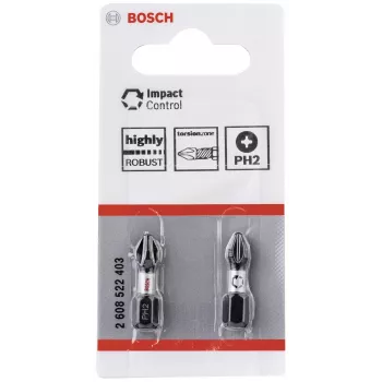 Bosch Impact Control 2608522403 σετ μυτών Phillips PH2, 2 τεμ., 25 mm