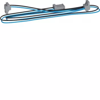 HAGER KU9S115YE καλώδιο σύνδεσης Y, μαύρο/μπλε, 1,5 m, 1 βύσμα αρσενικό σε 2 υποδοχές θηλυκές