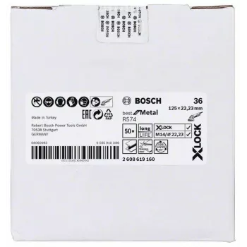 Bosch Best for Metal R574 δίσκος ινών 125 mm X-LOCK κόκκωση 36 2608619160