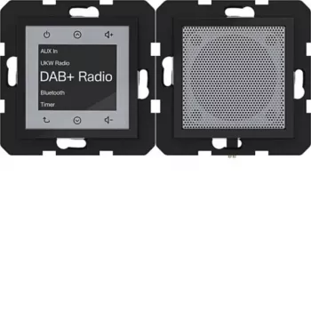 HAGER WAN6110BG Radio Touch UP DAB+ Bluetooth-Ηχείο Unterputz Γυαλιστερό Μαύρο