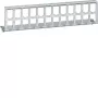 HAGER UM00K4 Κενό patch panel 24 θυρών για μονάδες σειράς UM, 19 inch 1U, Ανοιχτό γκρι