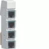 Hager LMN Module διαύλου, 4x υποδοχές RJ12, παθητικό, χωρίς τροφοδοσία ZZ12LMN04P