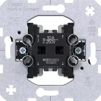 HAGER WDE503203 διακόπτης 1NO+1NC 10A 250V AC λευκό πολικό