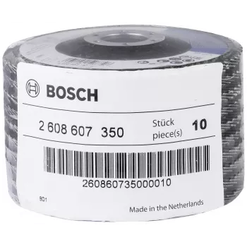 Bosch X551 Standard για μέταλλο δίσκος λείανσης με πτερύγια, 115 mm διάμετρος, 22,33 mm οπή, 60 κόκκοι, ζιρκονίου, κωνικός, 1 τεμ. 2608607350