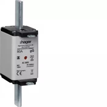 HAGER LNH2080MK ασφάλεια NH 80A 500V gG μέγεθος 2C με δείκτη