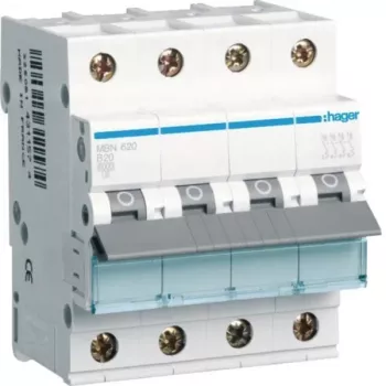 Hager MBN620 3P+N B-20A 6kA διακόπτης προστασίας γραμμής