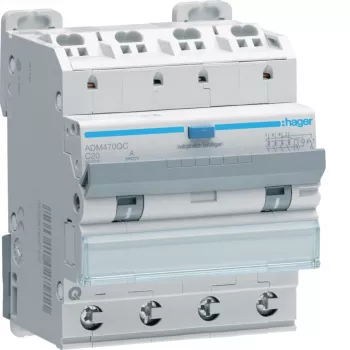 Hager ADM470QC διακόπτης FI/LS 4P 6kA C20 30mA Type A Quick Connect