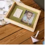 Baby Art Pure Frame ξύλινο σετ ανάμνησης για αποτύπωμα χεριού ή ποδιού μωρού