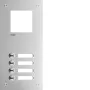 Hager RTQ104X μπροστινό πάνελ ενδοεπικοινωνίας, 4 κουμπιά, αλουμίνιο