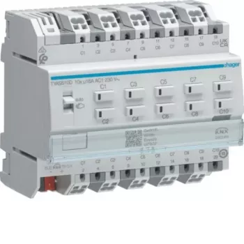 Hager TYAS610D KNX ενεργοποιητής διακόπτη/περσίδας 10/5-πλός 16A C-φορτίο Secure