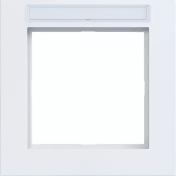 Hager A.1 1-πλό πλαίσιο με πεδίο σήμανσης, Lichtweiß ματ WAD6101WM