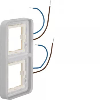 Hager WNA712 W.1 Πλαίσιο κάλυψης 1 θέσης με μπλε φωτισμό LED, 230V, πολικό λευκό
