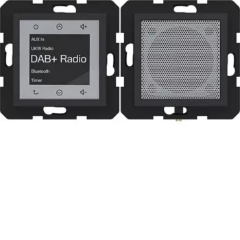 HAGER WAN6110BM Radio Touch UP Ηχείο DAB+ Bluetooth, χωνευτής τοποθέτησης, μαύρο