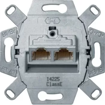 Hager WDF410866 Πρίζα σύνδεσης UAE 8/8-πολική θωρακισμένη Cat.6A RJ45 πρίζα δεδομένων