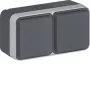 HAGER WNC126 Πρίζα Schuko, 2 απλή, οριζόντια, λευκή