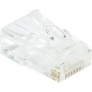 EXERTIS CONNECT Βύσμα modular RJ45 Cat. 6 UTP για καλώδιο λεπτών συρμάτων, διαφανές, συσκευασία 10 τεμ. 920560