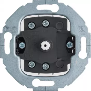 Hager WDE387503 Διακόπτης 2 απλός περιστροφικός σειράς 10A 250V AC χωνευτός πολικό λευκό
