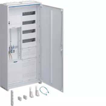 Hager universZ πλήρες ερμάριο μετρητών ZB323Q15ENT, 3 σημείων, 1 θέση μετρητή, APZ, Rfz, 1100x550x205 mm, λευκό