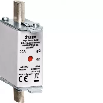 Hager LNH0035M NH000 gG 500V 35A ασφάλεια με δείκτη K