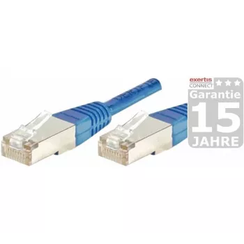 EXERTIS CONNECT Cat5e F/UTP καλώδιο patch, RJ45, μπλε, 0,5 m 847164