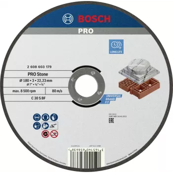 Bosch δίσκος κοπής 180 mm ευθύς τύπος 41 για μέταλλο, 1 τεμ. 2608603179