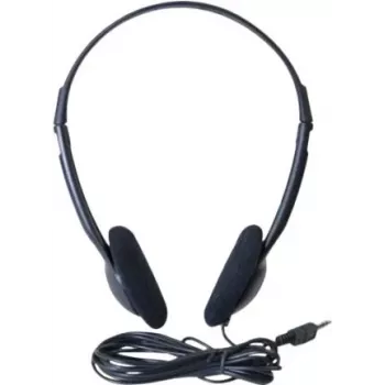 Exertis Connect ενσύρματο headset on-ear με μικρόφωνο βραχίονα, βύσμα 3,5 mm, μαύρο (059201)