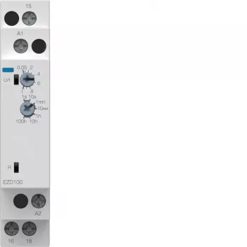 Hager EZD100 Χρονοδιακόπτης πολλαπλών λειτουργιών 24-240V AC/DC, 10 λειτουργίες, 1 επαφή CO, ράγα DIN