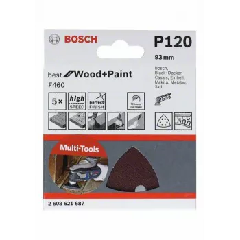 Bosch 2608621688 Γυαλόχαρτο Delta κόκκος 180, 93 mm, 5 τεμ.