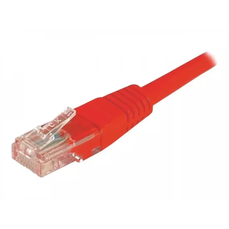 EXERTIS CONNECT Cat6 U/UTP Patchkabel, RJ45, κόκκινο, 2 m, Rastschutz 243720